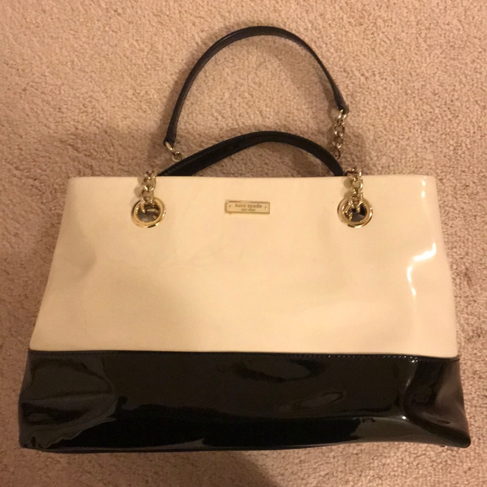 Kate spade two tone black white bag